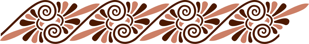 Elegant Brown and Pink Pattern Borders on Black Background Clipart