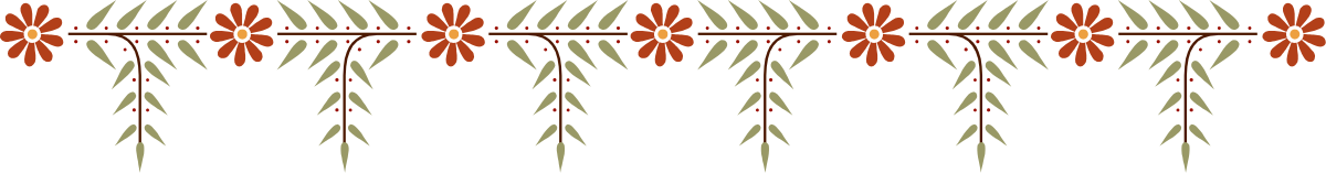 Vibrant Red and Yellow Flower Pattern on Black Background - Clipart
