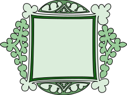 Green Shamrock Leaves Frame Clipart - Perfect for St. Patrick's Day