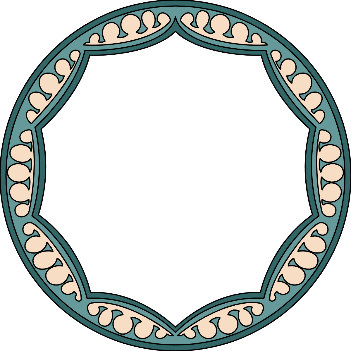a circular frame with a pattern of hearts clip art png transparent Heart Pattern Circular Frame Clipart - Perfect for Romantic Designs