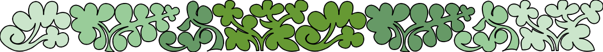 Green and Black Background with Unique Shapes - Clipart Borders