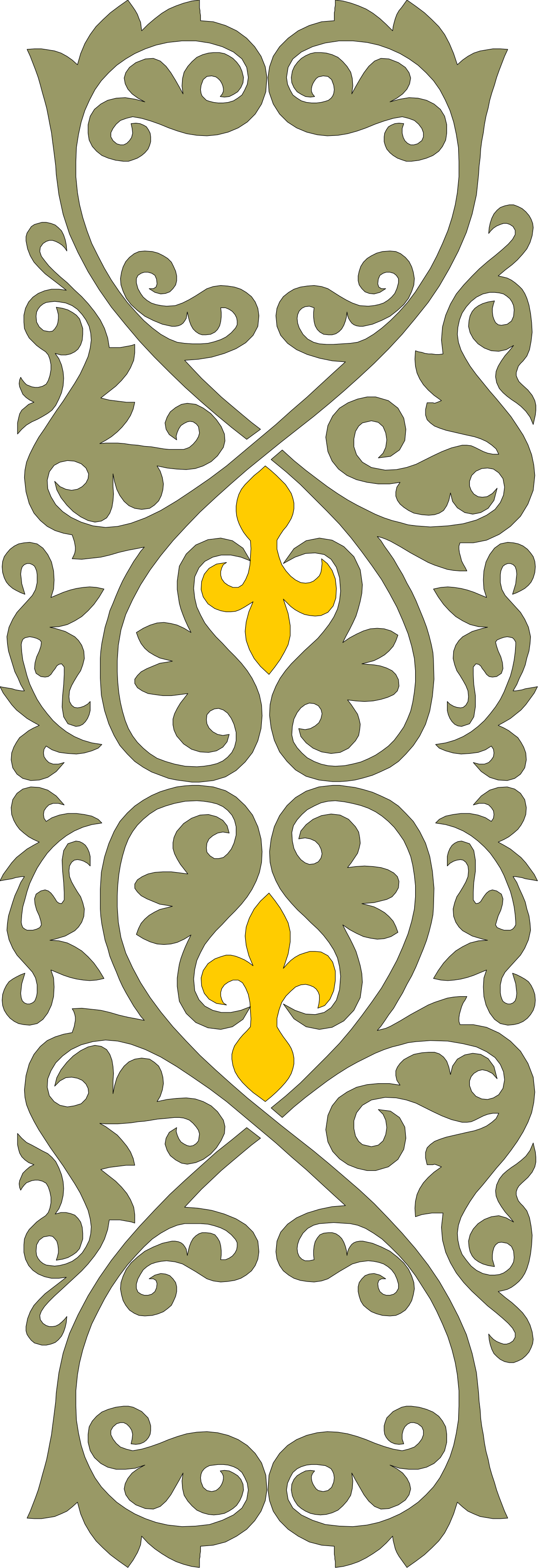 Stunning Black and Yellow Pattern with Vibrant Large Yellow Flower Clipart