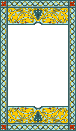 Decorative Square Frame Clipart with Intricate Borders