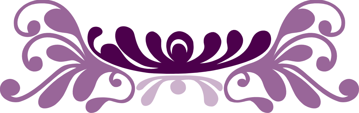 Elegant Purple Flower Clipart on Black Background
