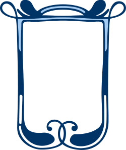 Elegant Blue Frame with Bow Clipart for Creative Designs
