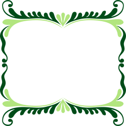 Floral Pattern Green Frame Clipart - Elegant Borders for Creative Designs