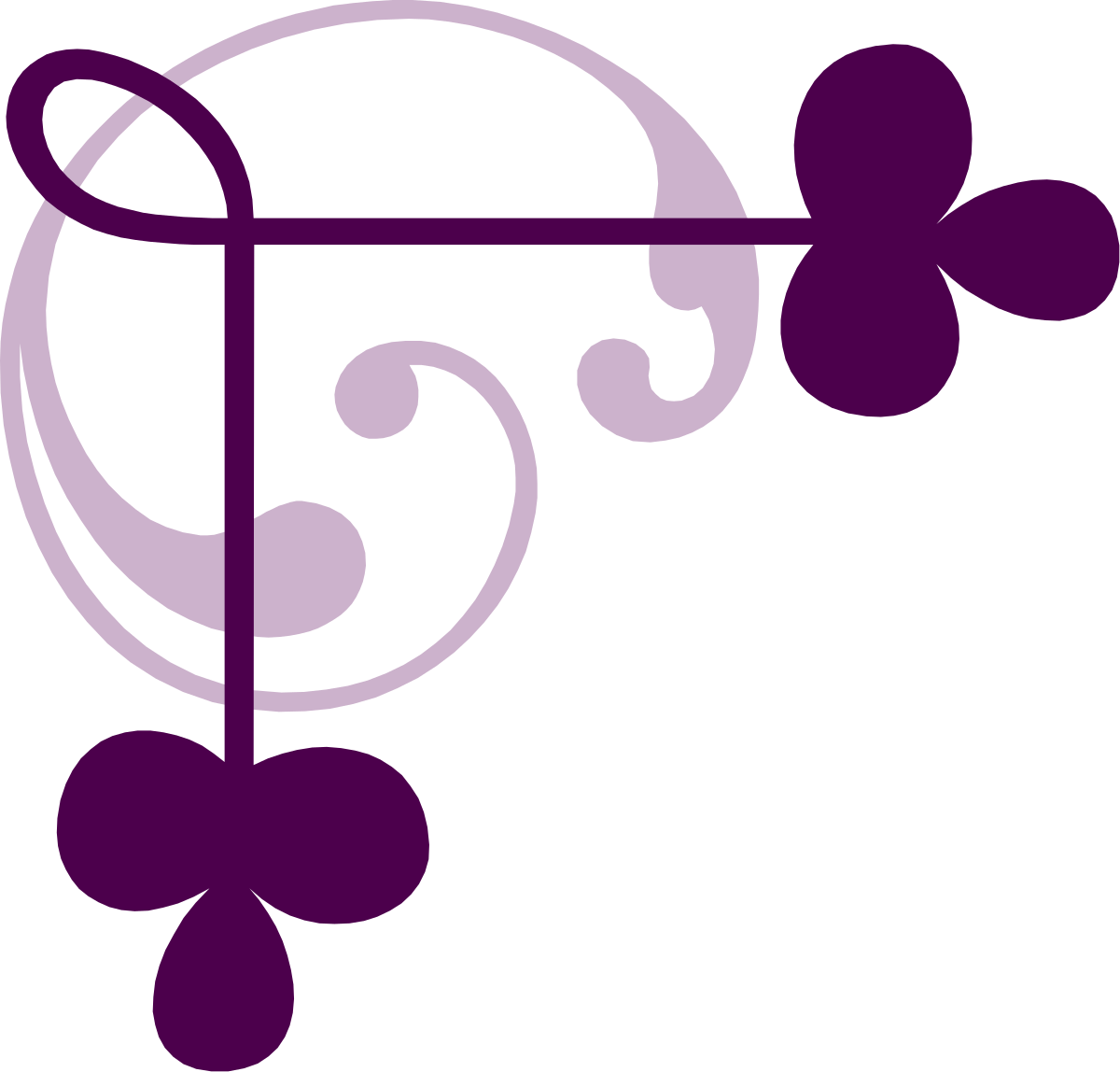 Purple and White Logo Borders and Corners Clipart Design