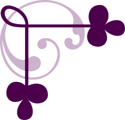 Purple and White Logo Borders and Corners Clipart Design