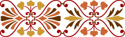 Flower Design Clipart Pattern for Borders and Decorations