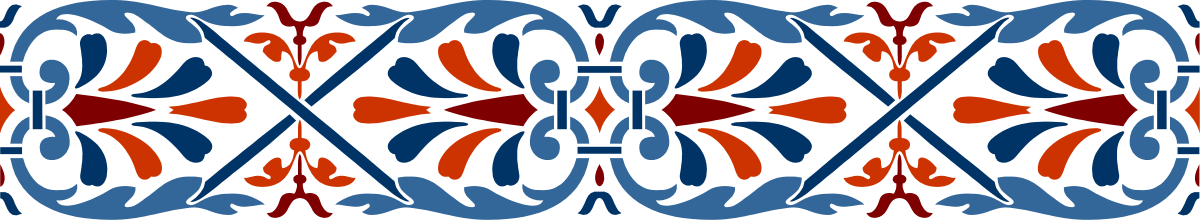 Stunning Red and Blue Borders - Decorative Clipart for Creative Projects