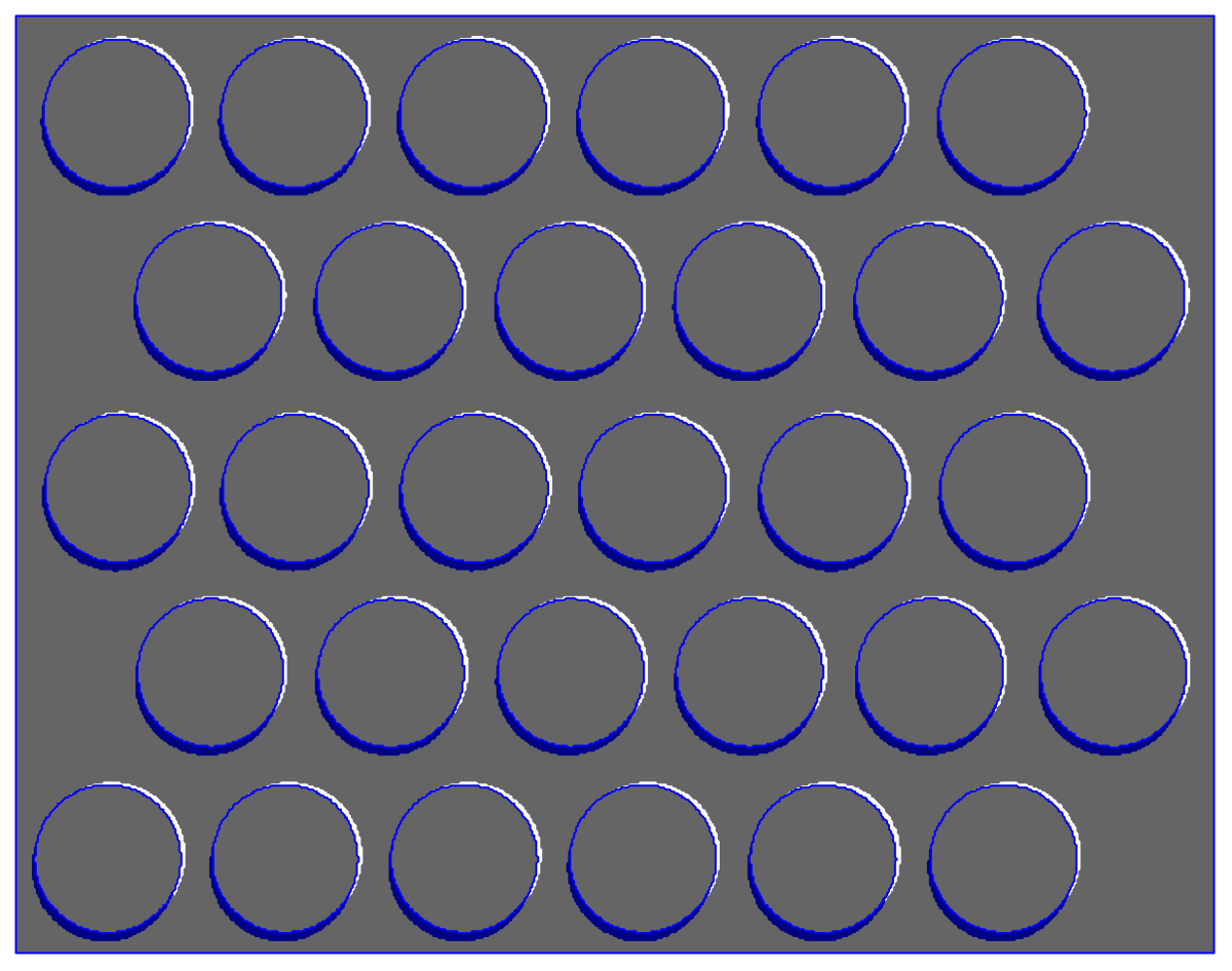 Blue Circle Pattern Clipart - Captivating Borders and Backland Design