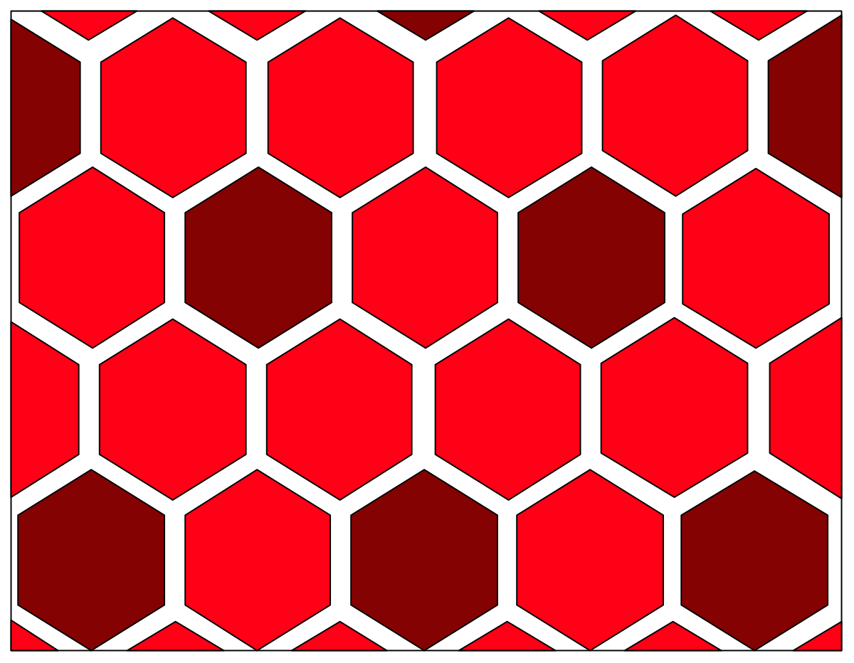 Hexagon Pattern Clipart - Red and White Borders for Creative Designs