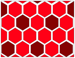 Hexagon Pattern Clipart - Red and White Borders for Creative Designs