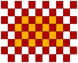 Red and Yellow Pixel Pattern Clipart - Vibrant Borders Design