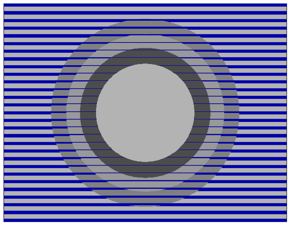 Striking Blue and White Striped Background with Circle Clipart