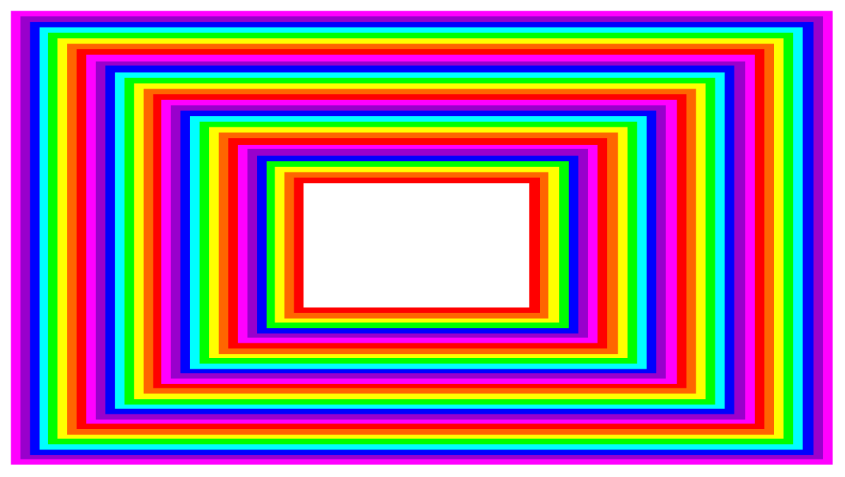 a square with a rainbow colored square in the middle clip art png transparent Vibrant Rainbow Square Clipart: Colorful Borders for Creative Projects