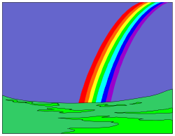 Vibrant Rainbow in the Sky Clipart - Stunning Borders & Backland Designs