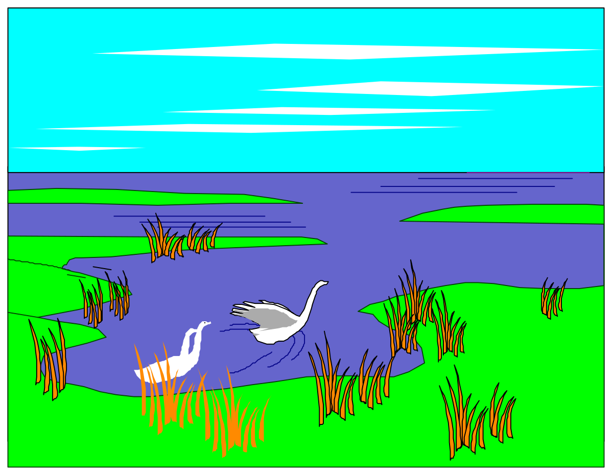 Bird Flying Over Water - Captivating Clipart for Nature Themes
