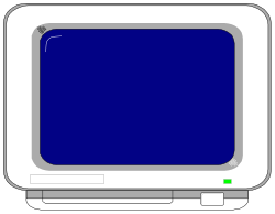 Borders Clipart - Blue Screen with White Border