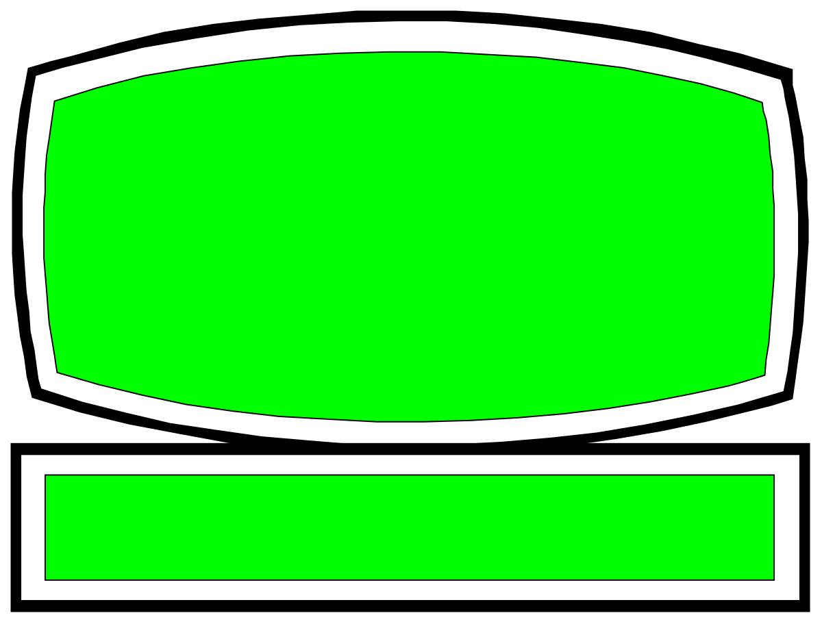Green TV Set Clipart - Retro Design for Creative Borders