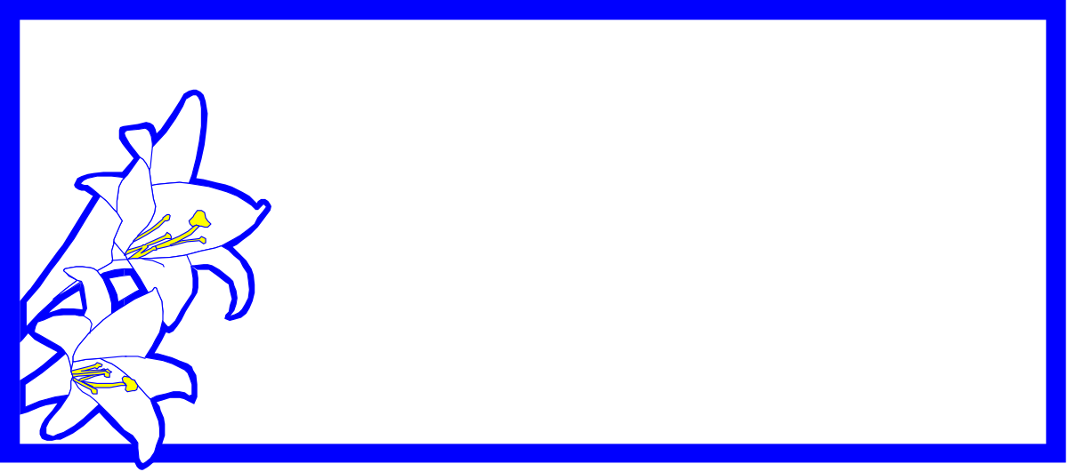 Cartoon Character Clipart with Blue and White Borders - Delightful Designs