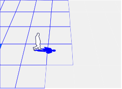 Borders and Backland Clipart: Person on Floor Drawing
