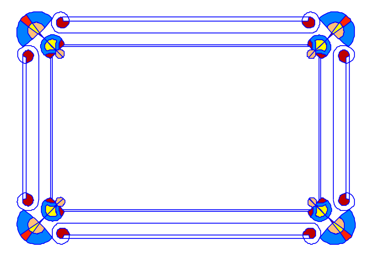 Flower Pattern Square Frame Clipart - Elegant Borders for Creative Projects