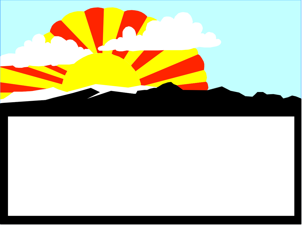 a flag with the sun rising over it clip art png transparent Flag with Rising Sun Over Backland Borders Clipart