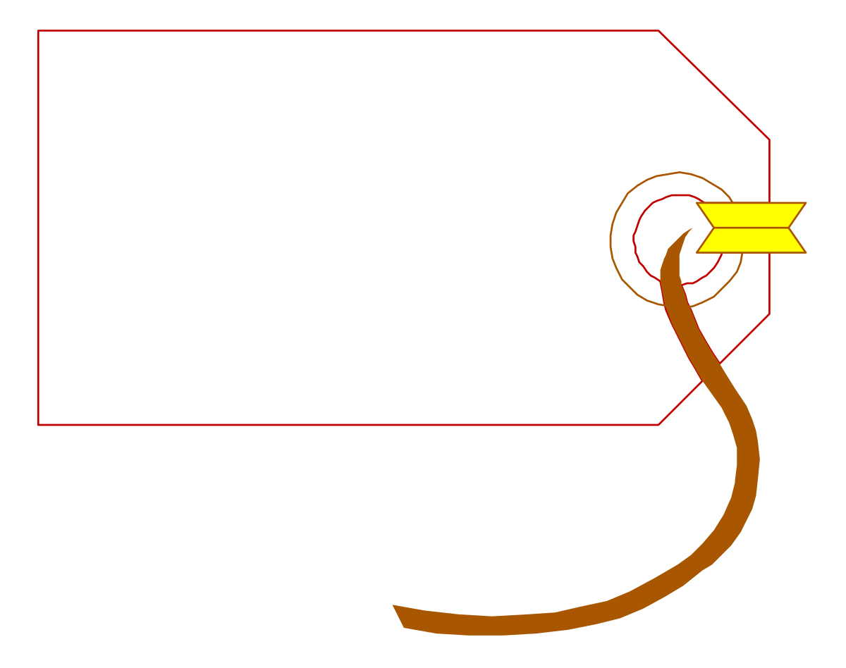 Yellow Arrow Clipart on a White Square - Perfect for Borders and Design