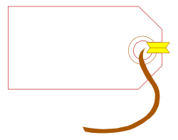 Yellow Arrow Clipart on a White Square - Perfect for Borders and Design