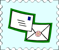 Mail Envelope with Flower Clipart - Beautiful Borders & Backland Design