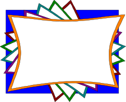 Colorful Shapes Square Frame Clipart for Borders and Backland
