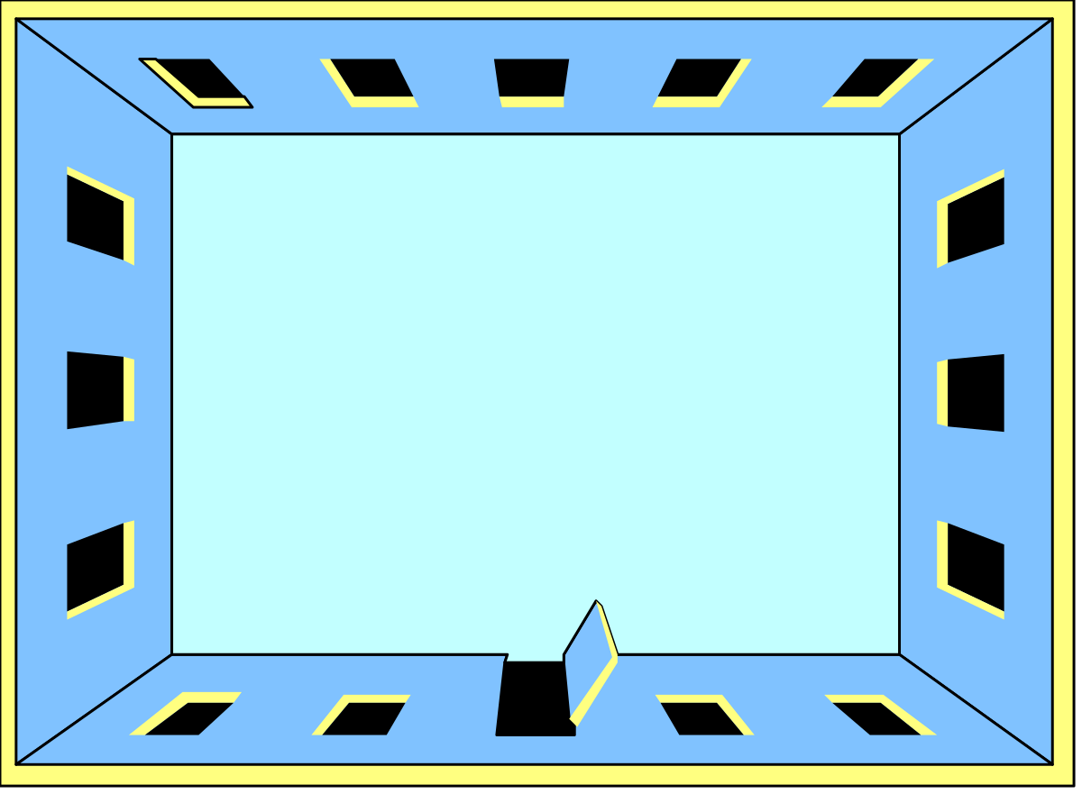 Yellow Border Square Frame Clipart - Versatile Backland Design