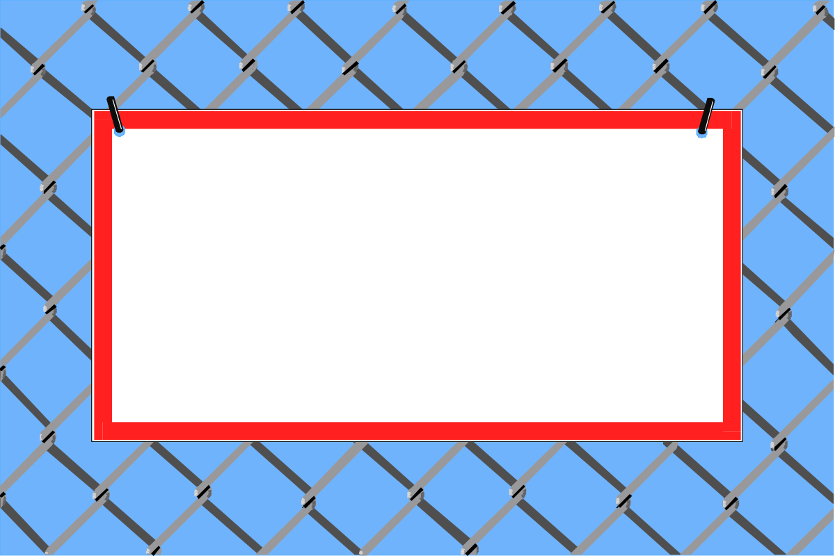 Red Frame Clipart on White and Blue Backgrounds - Decorative Borders