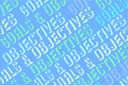Borders Clipart: Blue Background with White and Green Letters
