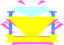 Yellow and Blue Gift Box Clipart with Ribbon - Perfect for Borders