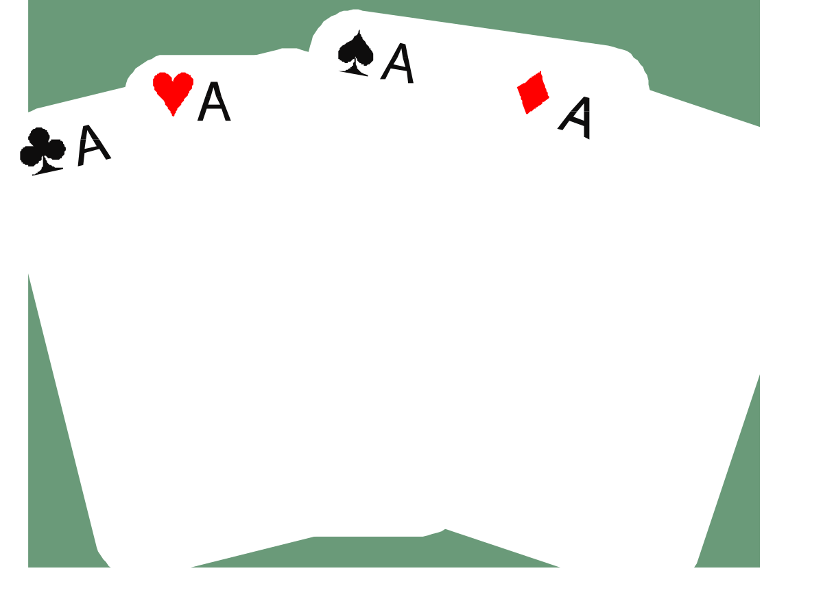 Four Aces Playing Cards Clipart - Vibrant Borders for Backland Designs
