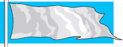 Flag Clipart with White Pole on Top - Elegant Borders & Backland Design