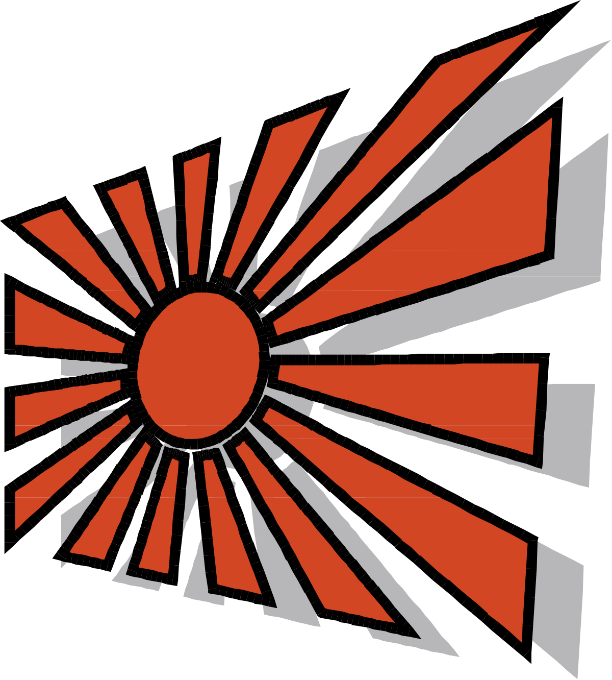 German Democratic Party Flag Clipart - Distinctive Borders and Backland Design
