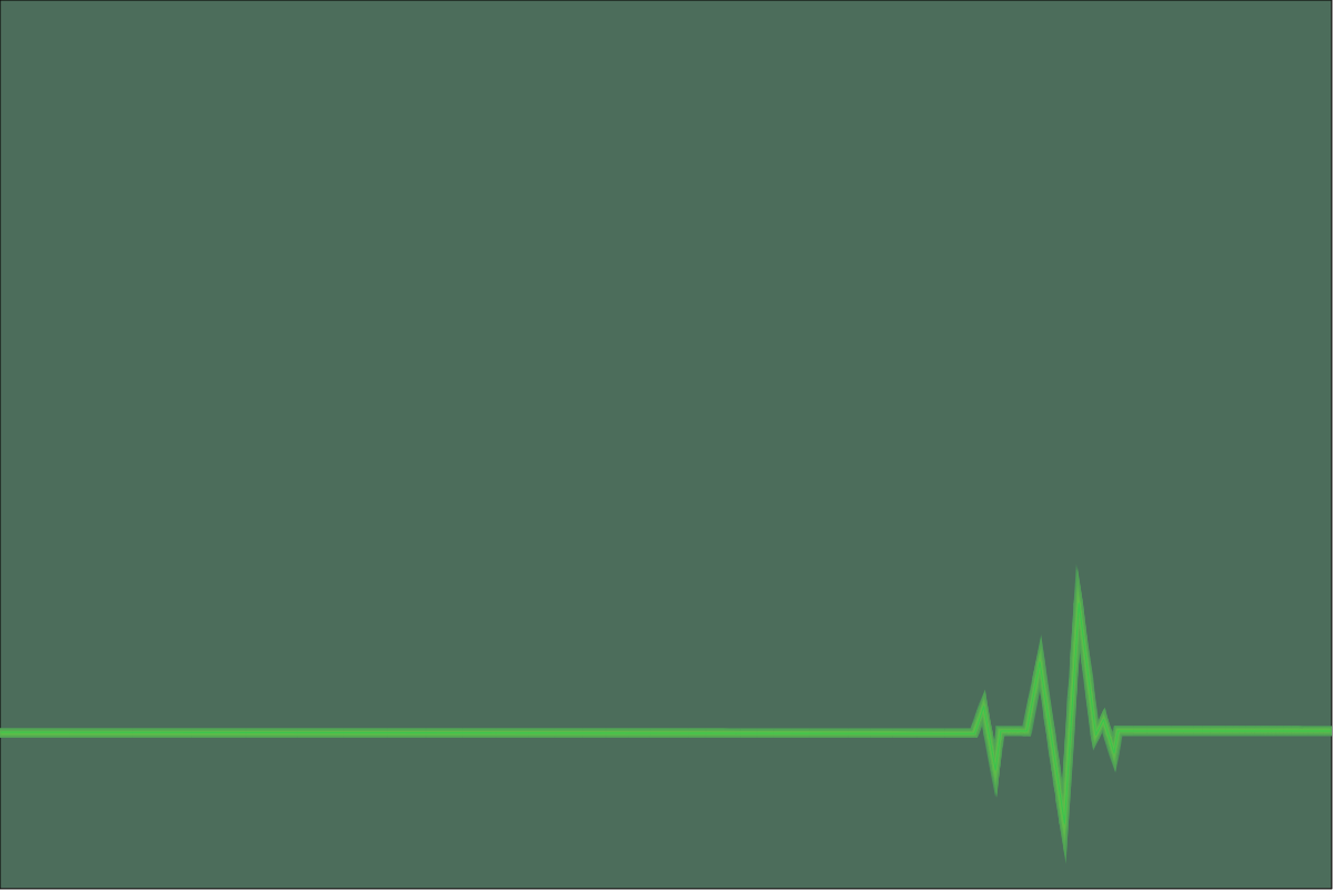 Green Heartbeat Clipart - Vibrant Borders & Backland Design