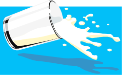 Borders: Glass of Milk Pouring Out Clipart for Creative Projects