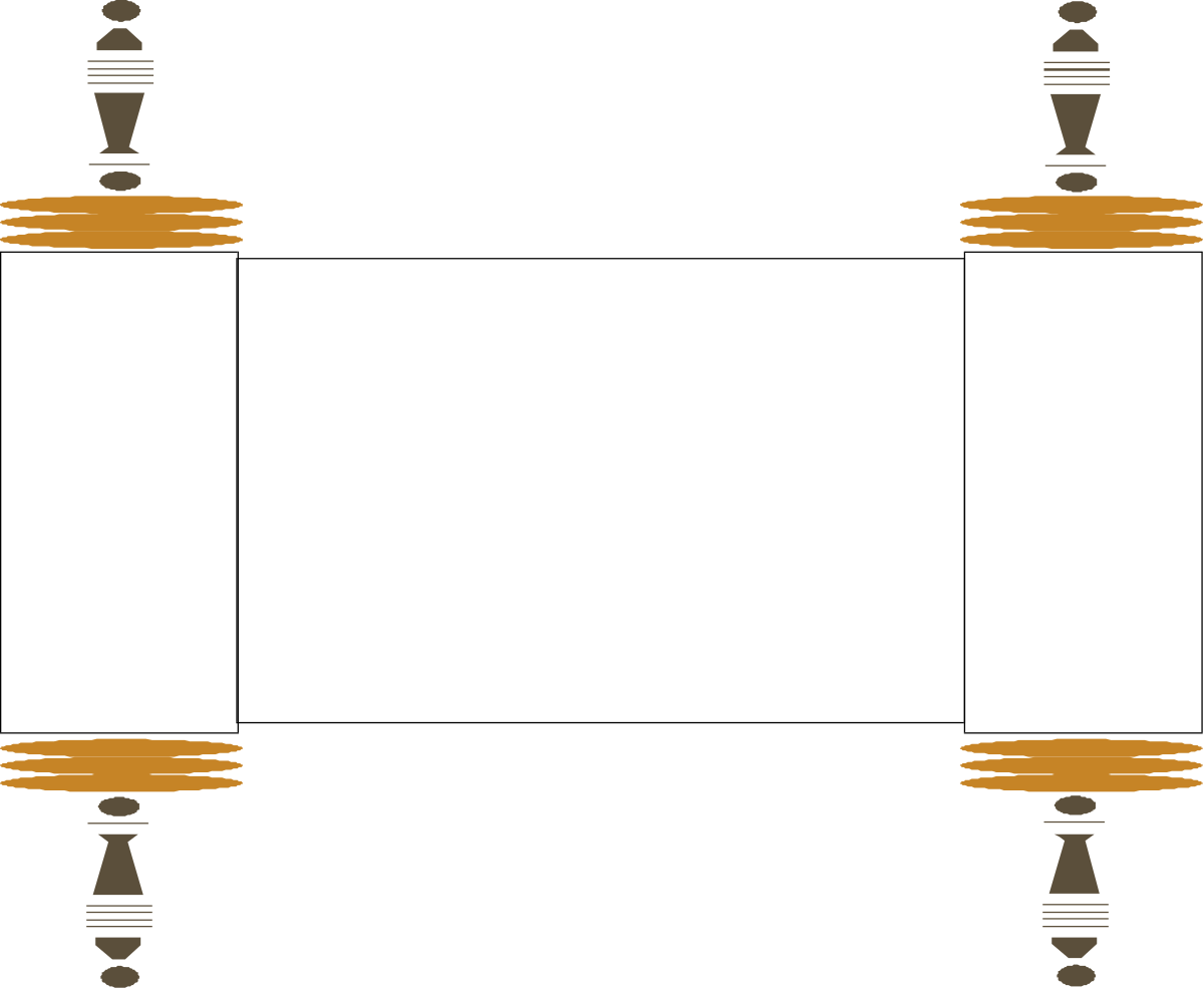 Elegant White and Brown Lamp Clipart with Borders