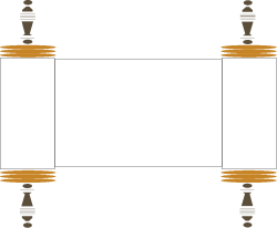 Elegant White and Brown Lamp Clipart with Borders