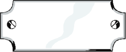 Stylish White Envelope with Black and White Design Clipart