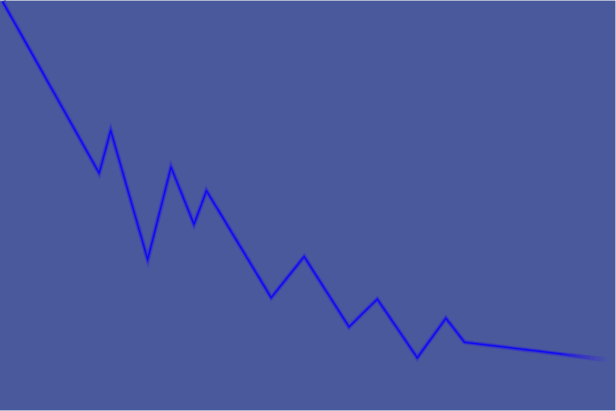 Downward Line Graph Clipart - Borders and Backland Design