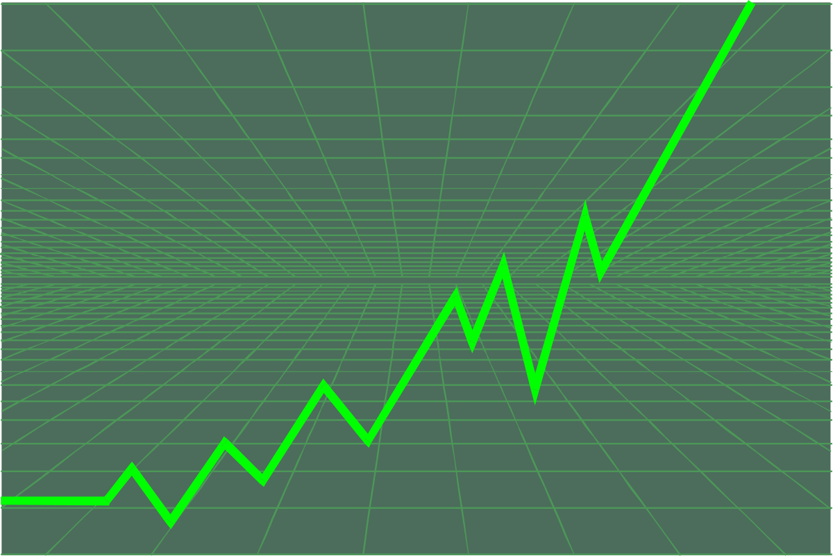 a green line graph with a downward clip art png transparent Downward Green Line Graph Clipart - Dynamic Borders for Backland Designs