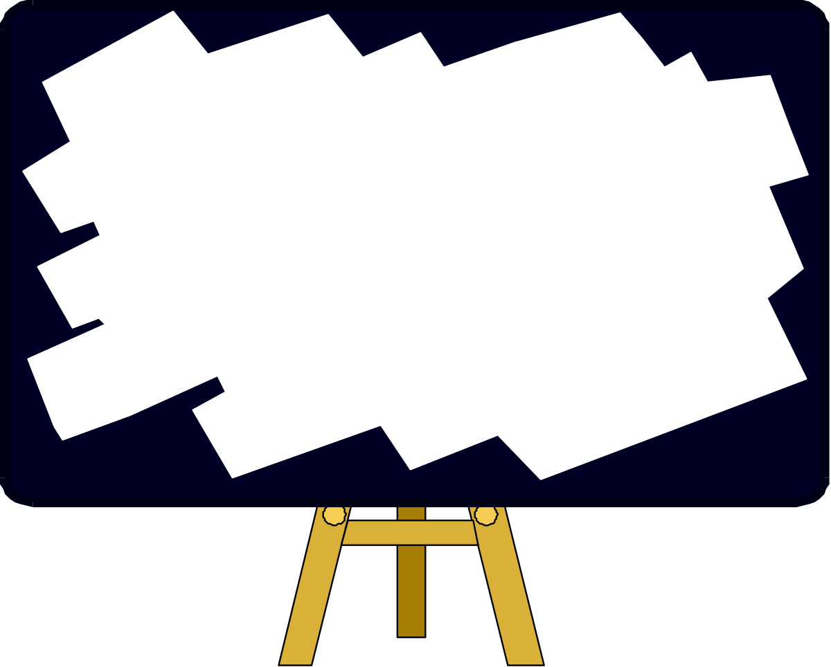 White Board on Tripod Stand Clipart - Perfect for Presentations and Teaching