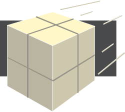 Cube with Arrows Emerging - Dynamic Borders Clipart