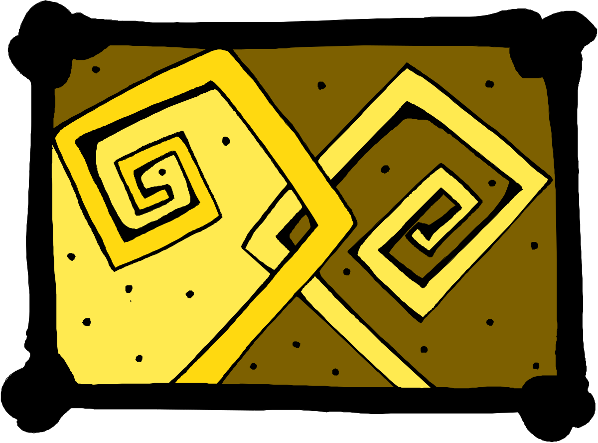 Yellow and Brown Square Borders Clipart - Unique Backland Design