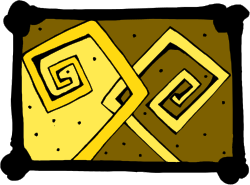 Yellow and Brown Square Borders Clipart - Unique Backland Design